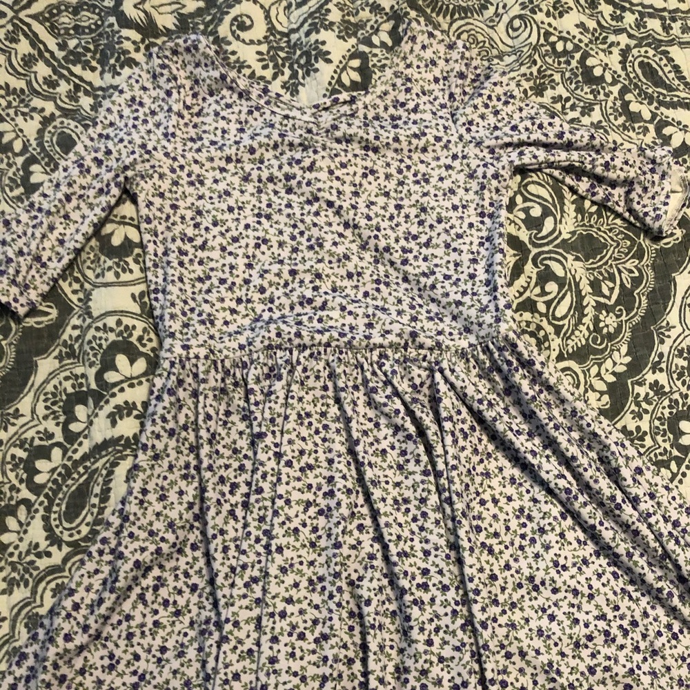 Purple flowers ballerina dress